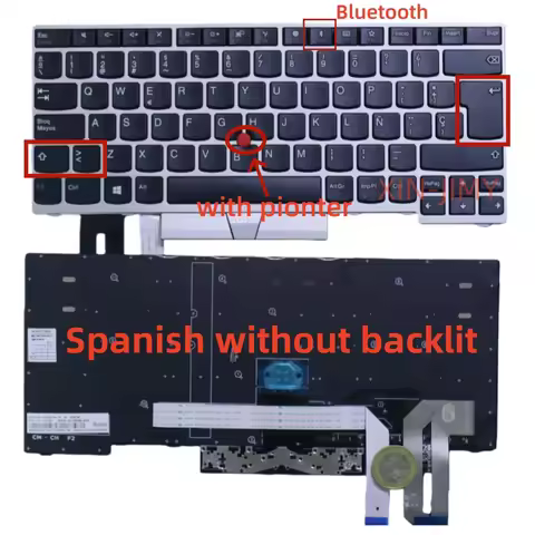 Spanish Laptop Keyboard For Lenovo ThinkPad E480 E485 E490 E495 L380 L390 L480 R480 T480S L490 T490 