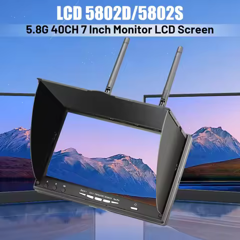 LCD5802D LCD5802S 5.8G 40CH 7 Inch Raceband FPV Monitor Build-in Battery Video Screen For FPV Multic