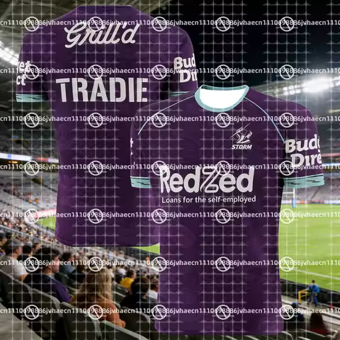 3D Hot Selling Melbourne Storm Rugby Team T-shirt Rugby Jersey Sports Sweat Absorbings FamilyMatchin