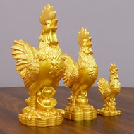 风水摆件Feng Shui ornaments新款金鸡摆件招财鸡仿真大公鸡如意铁公鸡元宝家居客厅玄关装饰品Feng Shui ornaments Feng Shui ornaments New gol