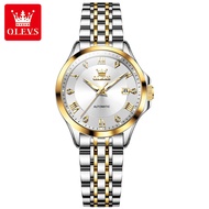 OLEVS 6702 Fashion Casual Calendar Mechanical Watch Calendar Steel Band Ladies Watch (Free Exquisite