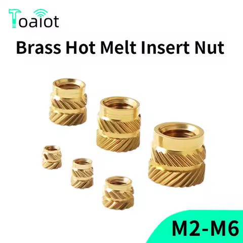 M2 M2.5 M3 M4 M5 M6 Brass Heat Insert Nut Hot Melt Heat Knurled Embed Injection Copper Insert Nut 3D
