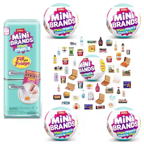 Zuru Mini Brands Fridge Blind Box 5 Mystery Toys My Melody Miniature Grocery Collectibles Dollhouse