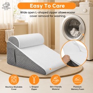 YYIN Bed Wedge Pillow Memory Foam Triangle Pillow for Sleep Apnea, Acid Reflux, Snor-ing
