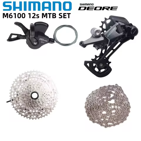 SHIMANO DEORE M6100 1x12s Groupset For MTB M6100 Shifter Rear Derailleur 10-51T Cassette K7 DEORE 12