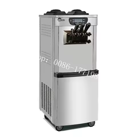 Dual refrigeration system Mute design soft ice cream machine