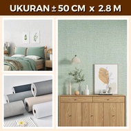 Wallpaper Sticker Linen Roll 3D Wallsticker Bedroom Wall Decoration Waterproof Linen Material