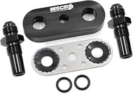 MSCRP Transmission Cooler Line Adapter Plate with Gasket and 6AN Fittings Compatible with 6L80E 6L90