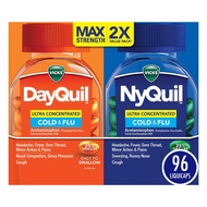 Vicks DayQuil & NyQuil Ultra Concentrated Liquicaps Co-Pack, Cold & Flu Medicine, Powerful Multi-Sym