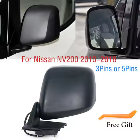 3Pins 5Pins For Nissan NV200 2010-2018 Car Exterior Side Mirror Assembly Assy Rearview Mirror Cover