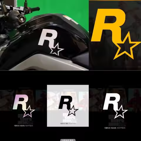 Motorcycle Sticker JDM Modification Peripheral GTA5 Flying Car R Star Car Sticker Body Scratch Stick
