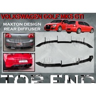VOLKSWAGEN VW GOLF MK5 GTI R32 REAR DIFFUSER MAXTON DESIGN MATERIAL ACRYLIC BLACK COLOUR LIP BODYKIT
