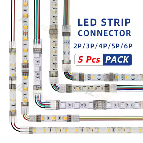 8mm 10mm 2Pin 3Pin 4Pin 5Pin 6Pin 12mm IP20 IP65 LED Strip to Strips or Line Quick Connectors Extens
