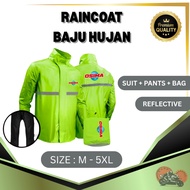 OSIMA Double Layer Raincoat | Waterproof Rainsuit Baju Hujan Motor | Windbreaker for Bike | M L XL 2