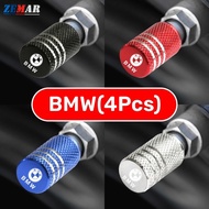 4Pcs BMW Car Tire Valve Caps Laser Printed Car Logo Automotive Bicycle Metal Parts for Bmw F30 E36 Bmw 320i F30 X1 E46 E90 Cylindrical Shape