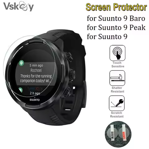 5PCS Smart Watch Screen Protector for Suunto 9 Baro Round Tempered Glass Anti-scratch Protective Fil