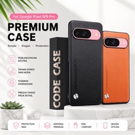 Google Case PIXEL 9 / 9 Pro Hardcase Leather Code Google CasingHARD COVER PIXEL 9 / 9 Pro