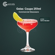 Coupe Glass 251ml – Premium Glass for Cocktails & Bars, 6 pcs