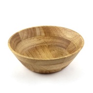 |巧木| 木製平底沙拉碗(原木色)/木碗/湯碗/餐碗/平底碗/橡膠木