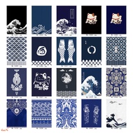 Japanese Door Curtain Cloth Wind Water Curtain Partition Curtain Bedroom Japanese Kitchen Half Curta