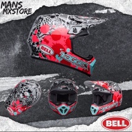 HELM BELL MX-9 MIPS TAGGER SPLATTER GLOSS BRIGHT RED FULL FACE HELMET BELL ORIGINAL