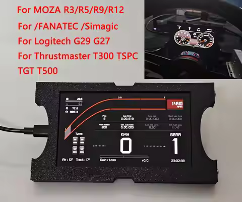 Simracing Game Multifunctional Dashboard Dashboard 5-inch IPS Screen Display Meters PC USB For Logit
