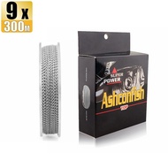 Ashconfish 9 Strands 300M Câu Cá Bện Dòng Sợi PE Tại Chỗ Nhiều Màu X9 Dây Bện 15-90LB