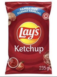 大量現貨！加拿大代購🇨🇦 空運直送｜Lays 蕃茄味薯片家庭裝（family size235g )｜Lay’s Ketchup flavoured potato chips