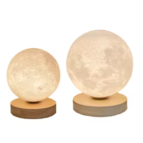 Creative 3D Moon Table Lamp Technology Fashion Atmosphere Lamp Children's Room Student Lamp Bedroom 