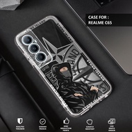 REALME C65 Case - REALME C65 Casing BRAND Motif - Premium Fourside Softcase - Clear Transparent - HP