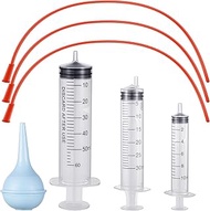 7 Pack Tube Feeding Kit for Puppies Puppy Feeding Tube Includes 3 Pack 8 FR Red Feeding Tubes, 3 Pac