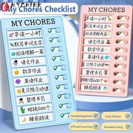 CHINK My Chores Checklist, Detachable Reusable Daily Planner Memo, Self-discipline My Chores Plastic