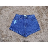 Clean Cut High Waist Denim Short