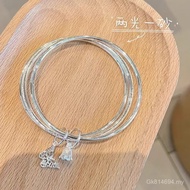 Bracelet Love Flower Niche Lily of the Valley Light Luxury Bracelet Butterfly Female Coil Three Ring