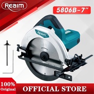 REAIM 5806B Circular Saw Wood Plastic Cutter 1400W 7 1/4” 185mm Blade Cutting Saw Machine