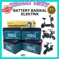 BATTERY 6-DZF-12 BATTERY EBIKE BATTERY 12V BATTERY SCOOTER BATTERY BASIKAL BATTERY BASIKAL ELEKTRIK 
