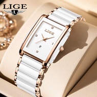 LIGE Watches Ceramics Waterproof Fashion Leisure Women's Watch Romantic Birthday Gift Wristwatch