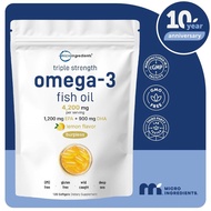 Micro Ingredients Triple Strength Omega 3 Fish Oil Supplements 4200mg Per Serving M4UI