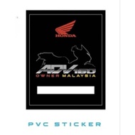 Honda ADV 160 Owner Malaysia PVC Sticker