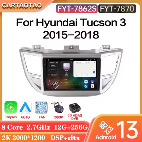 7870 7862S Android 13 For Hyundai Tucson 3 2015-2018 Car Radio Carplay DSP GPS Multimedia Video Play