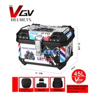 VGV Motor Top Box Motorcycle Box 45LMotorcycle With Base Plate Top Box For Motorcycle