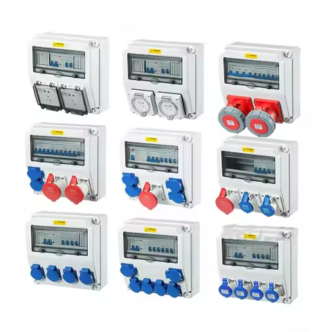 1Pcs Junction Box Outdoor Waterproof Distribution Lndustrial Socket UK IP44/IP67 Portable Wall Mount