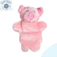 Boneka Puppet Tangan Bentuk Babi Warna Pink Bahan Plush Lembut Untuk