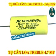 Round GOLD 4,7MF 250V TRREAD SPEAKER CAPACITOR - TREBLE SPEAKER CAPACITOR - TRRAP FIRE PROOF CAPACIT