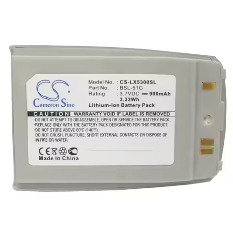 Cameron Sino 3.70V 900mAh Mobile, SmartPhone Battery BSL-51G for LG 5300, 5350, G5300