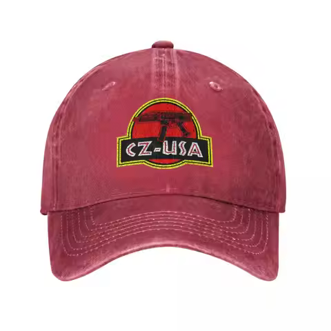 Retro CZ USA Pistol Logo Baseball Caps Unisex Distressed Washed Snapback Hat Guns Outdoor Running Go