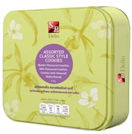 เดลิโอ คุกกี้สไตส์คลาสสิครวมรส S&P Delio Assorted Classic Style Cookies In Green Tin