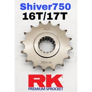 RK Front Sprocket 525 APRILIA SHIVER 750 GT Spoket Depan 16T 17T Acessories Motor 16 SHILVER DORSODU