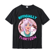 s' 13th Birthday Anime Manga Thirteen Happy Birthday T-Shirt Design Tshirts For Men Cotton Tops & Te