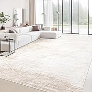 Area Rugs 9x12 Living Room: Washable Rug Modern Abstract Large Rugs Soft Non Slip Neutral Rug Stain 